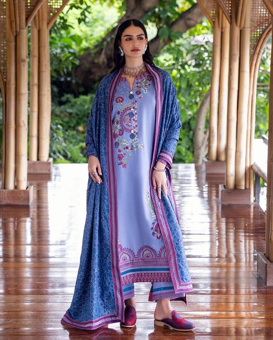Mushq | Hemline Karandi | River Hush - Casual Dress - available at Maria Faisal in UK and USA.