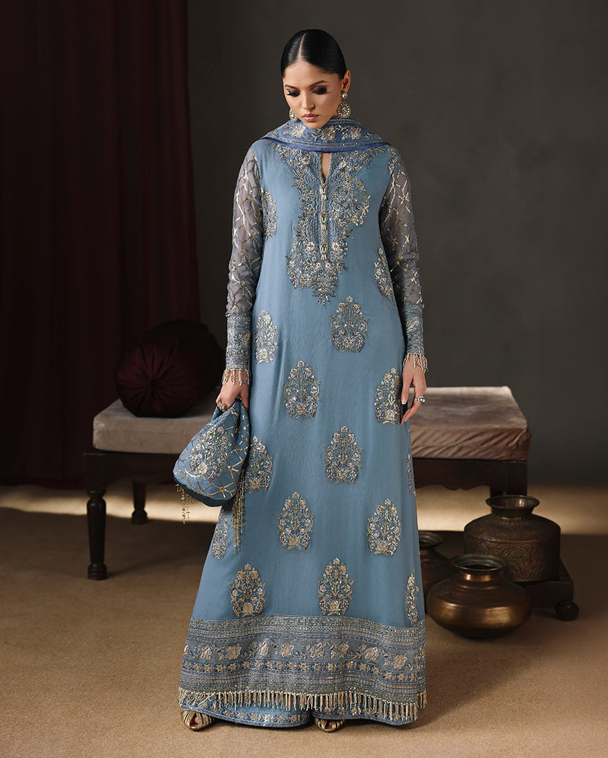 Roheenaz | Royale Eternel Chiffon Edit | Royal Muse - Formal Dress - available at Maria Faisal in UK and USA.