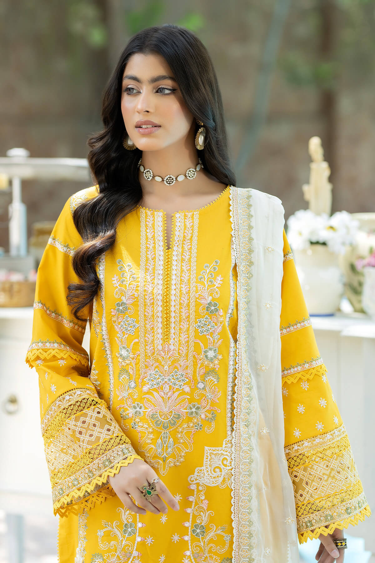 Imrozia Premium | Subah e Roshan | S.L 66 Zeeba - Designer Dress with Intricate embroidery and embellishments. Shop elegent wedding dress at Maria Faisal.