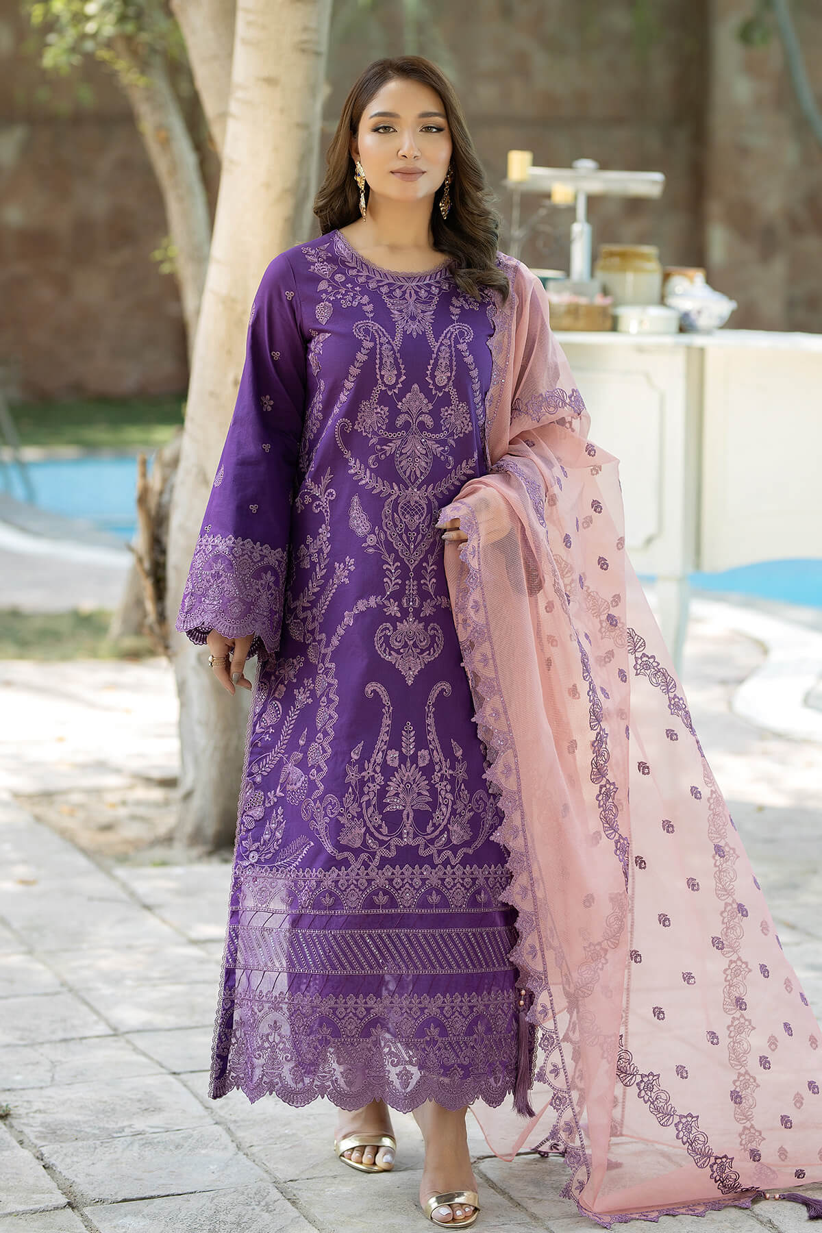 Imrozia Premium | Subah e Roshan | S.L 68 Gulzaar - Designer Dress with Intricate embroidery and embellishments. Shop elegent wedding dress at Maria Faisal.