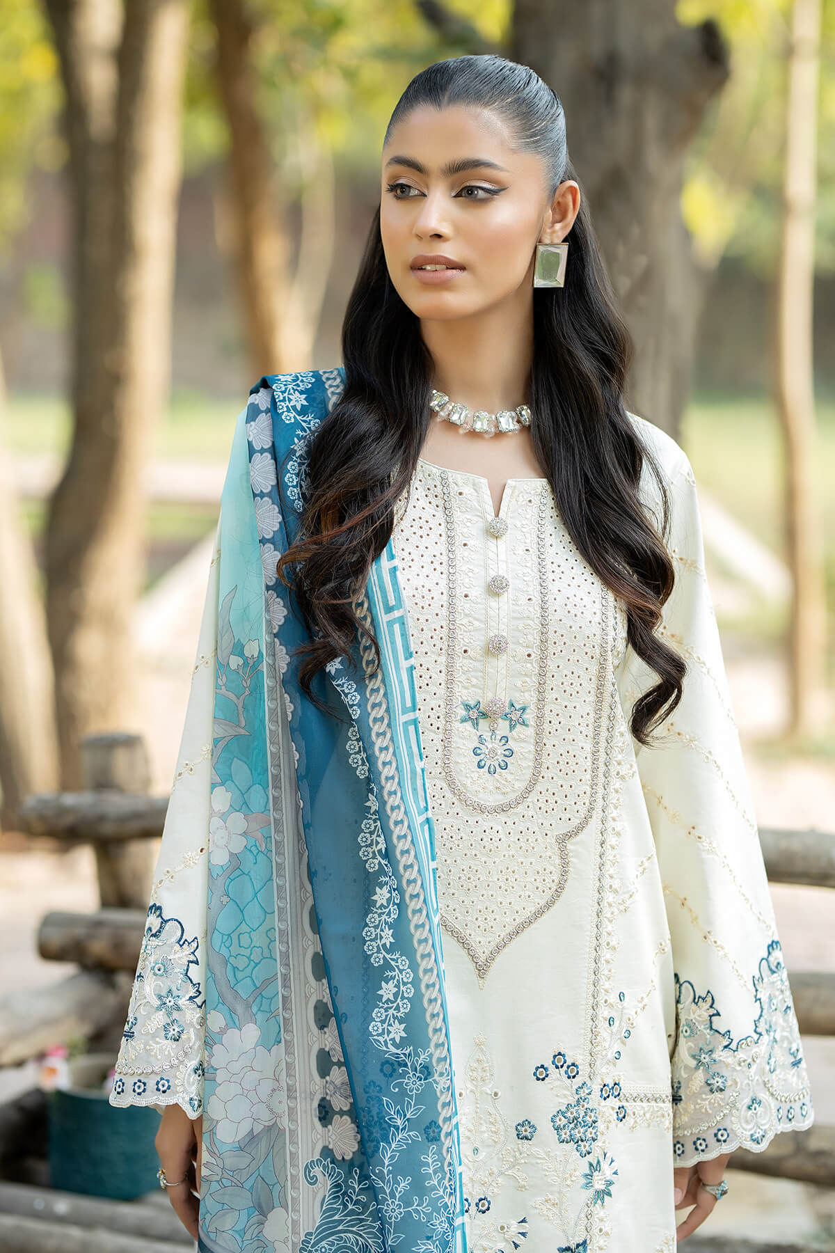 Imrozia Premium | Subah e Roshan | S.L 69 Nigaar - Designer Dress with Intricate embroidery and embellishments. Shop elegent wedding dress at Maria Faisal.