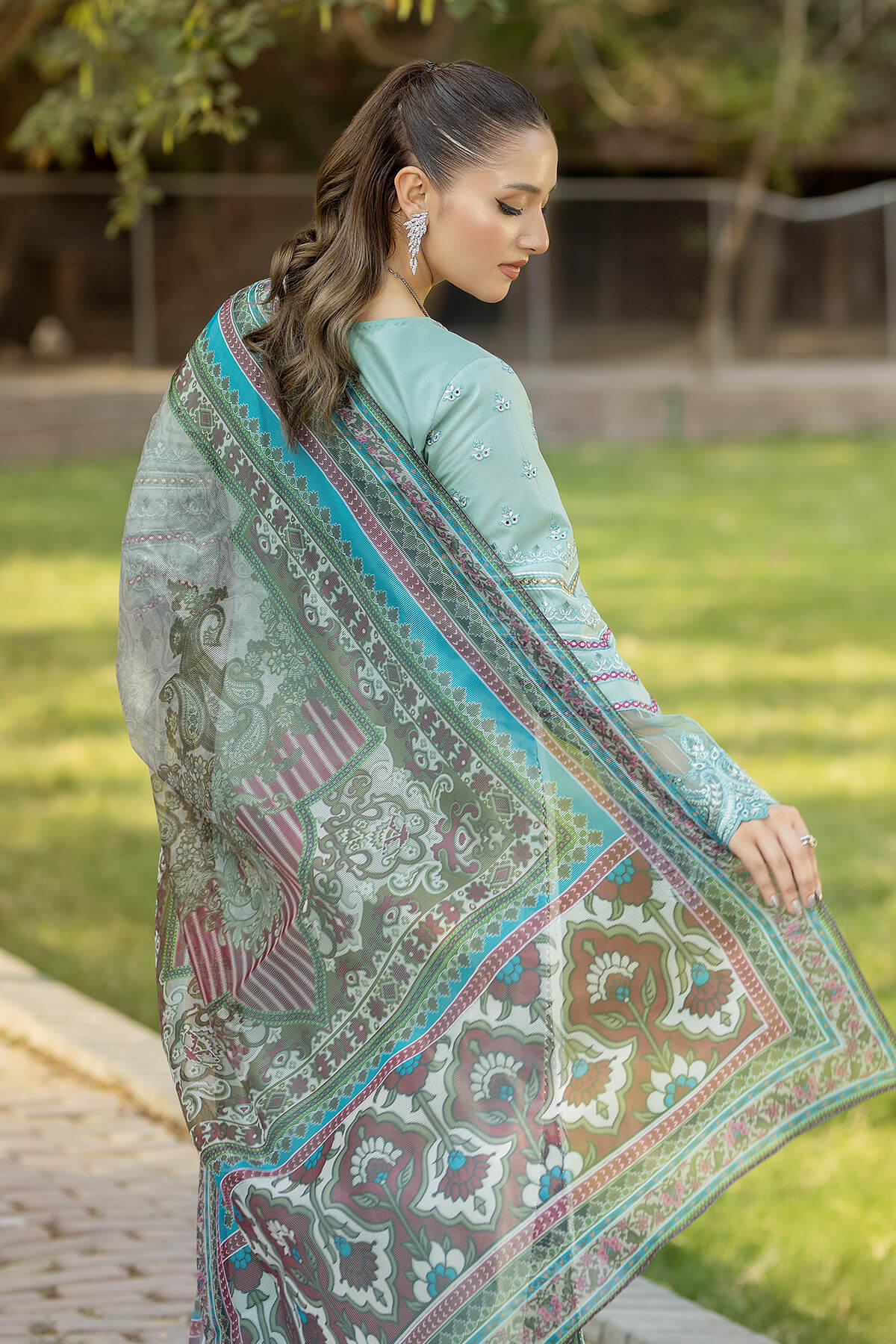 Imrozia Premium | Subah e Roshan | S.L 73 Zaib - Designer Dress with Intricate embroidery and embellishments. Shop elegent wedding dress at Maria Faisal.