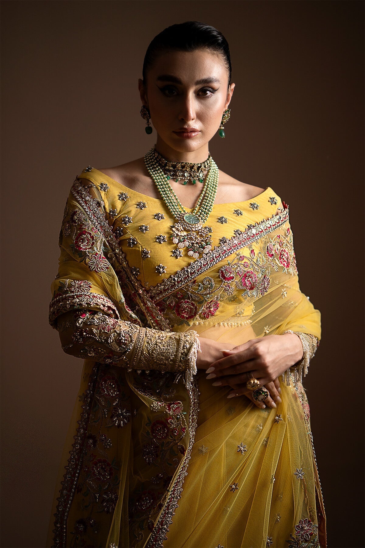 Imrozia Premium | Lumiere Luxury Sarees | 02 Lustrous Gold - Ladies Clothes - Maria Faisal