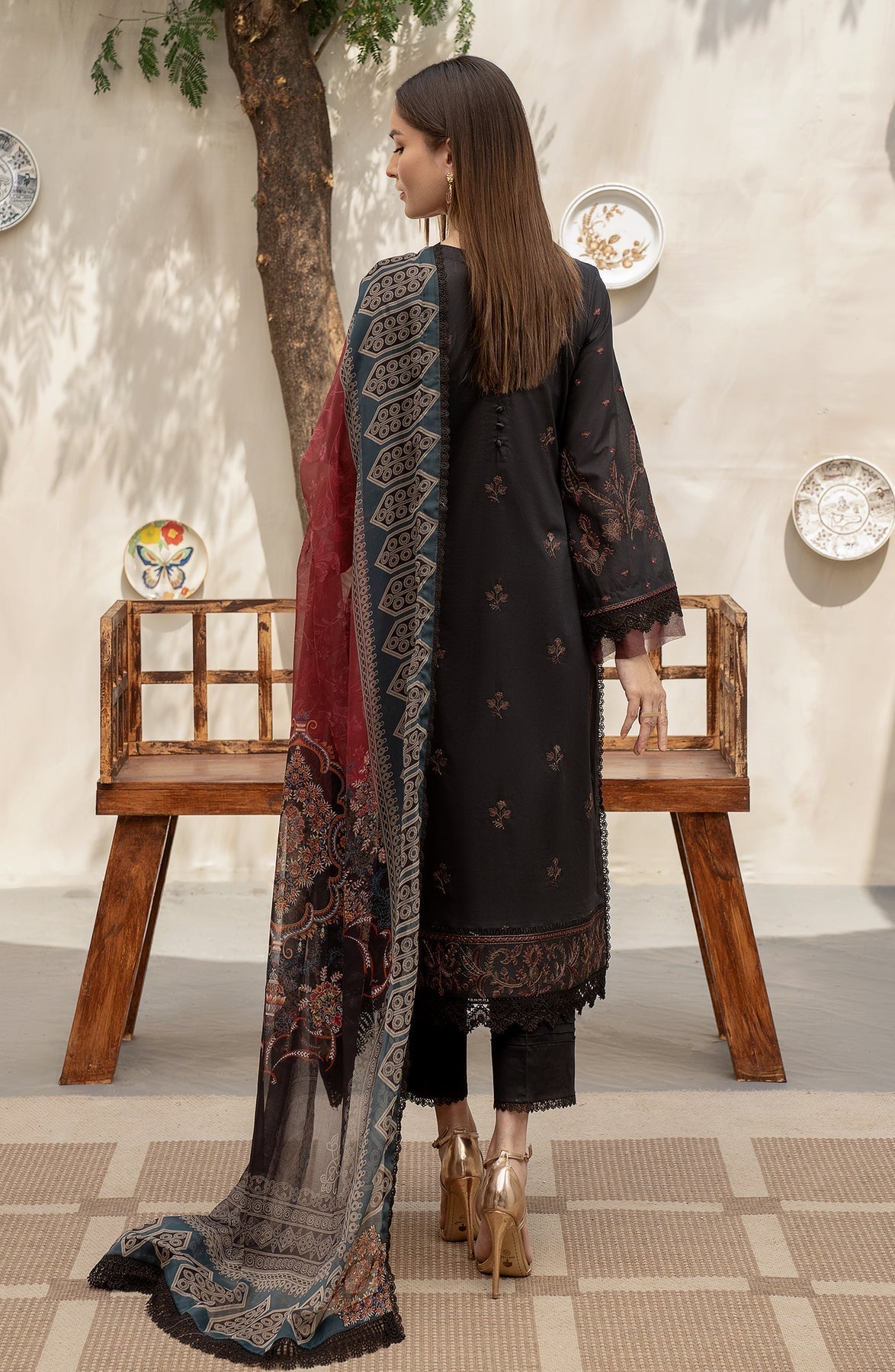 Zarif | Festive Lawn | ZFL 03 JEMIMA - Designer Dress with Intricate embroidery and embellishments. Shop elegent wedding dress at Maria Faisal.