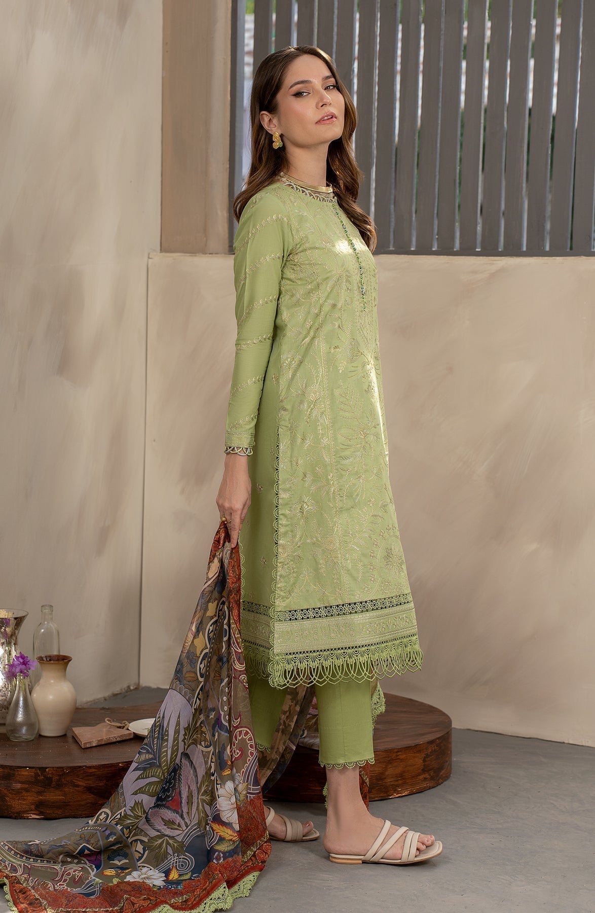 Zarif | Festive Lawn | ZFL 04 SENIHA - Designer Dress with Intricate embroidery and embellishments. Shop elegent wedding dress at Maria Faisal.