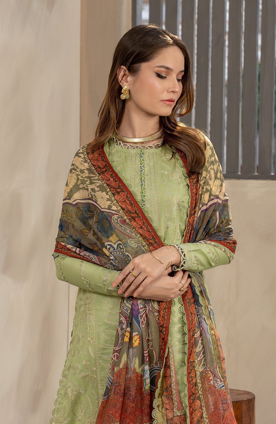 Zarif | Festive Lawn | ZFL 04 SENIHA - Designer Dress with Intricate embroidery and embellishments. Shop elegent wedding dress at Maria Faisal.