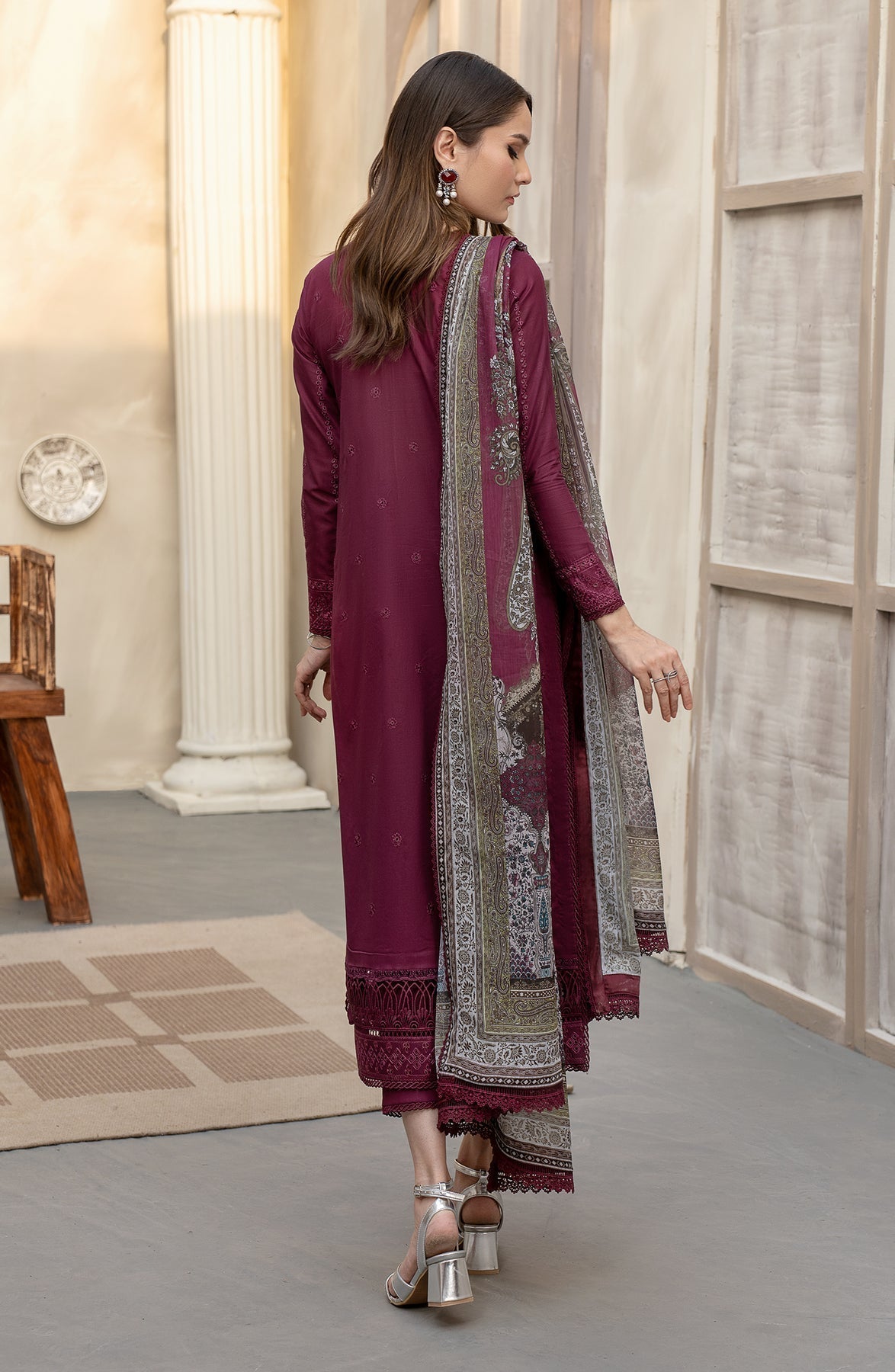 Zarif | Festive Lawn | ZFL 01 RAHAA - Designer Dress with Intricate embroidery and embellishments. Shop elegent wedding dress at Maria Faisal.