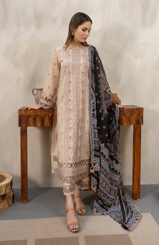 Zarif | Festive Lawn | ZFL 07 CHAMILA - Designer Dress with Intricate embroidery and embellishments. Shop elegent wedding dress at Maria Faisal.