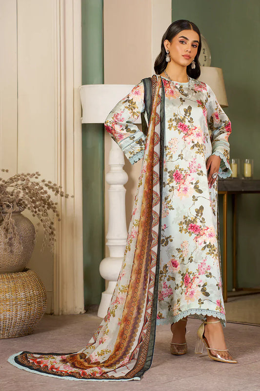Zarif | Prints 24 | ZSP 02 AQUA - Ladies Clothes - Maria Faisal