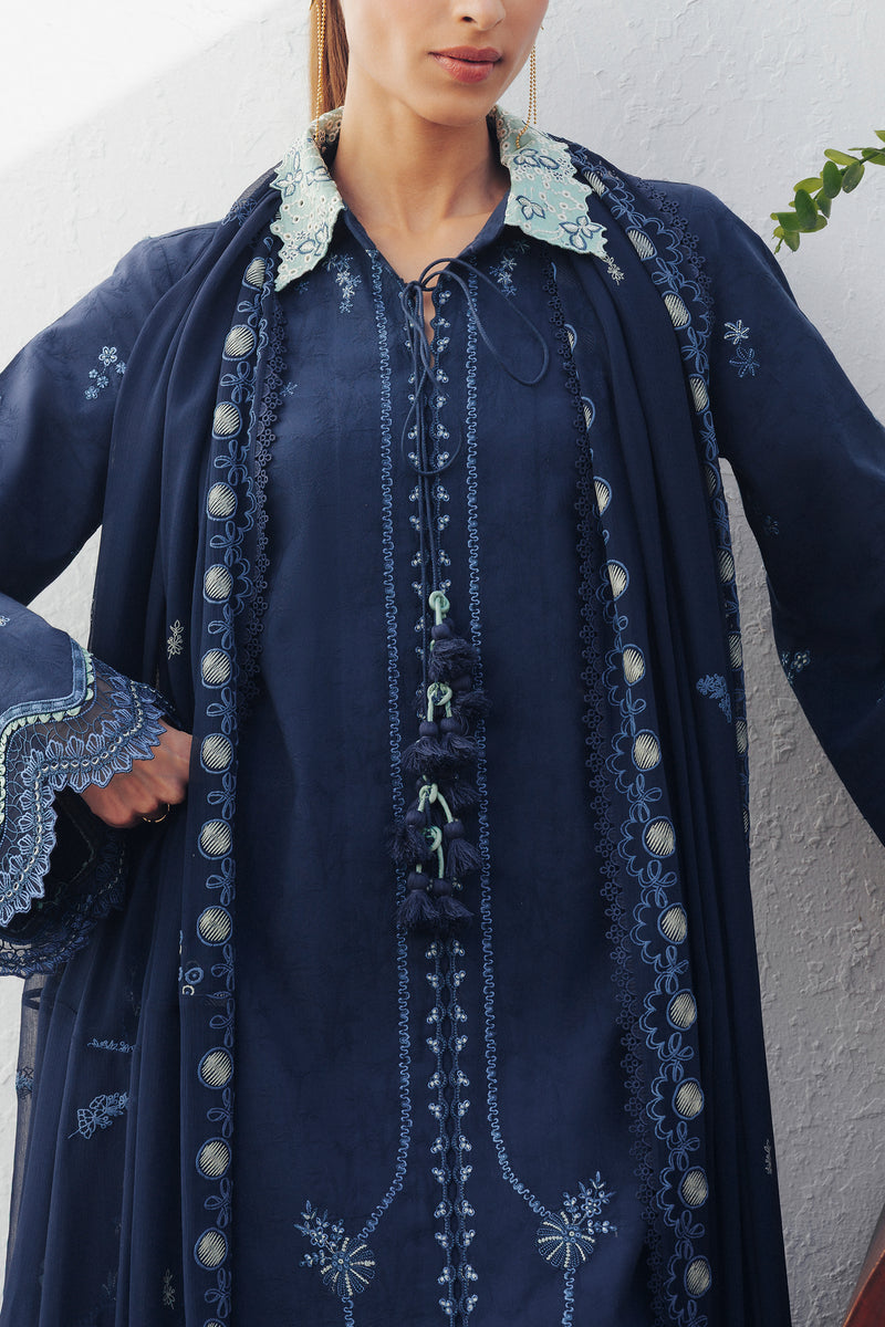 Qalamkar | Basic Pret 26 | QBP-02 DARIA - Luxury Dress - available at Maria Faisal in UK and USA.