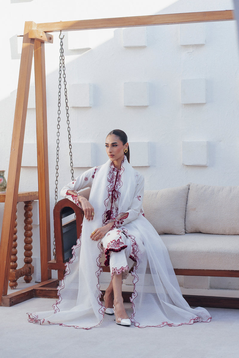 Qalamkar | Basic Pret 26 | QBP-01 ALBA - Luxury Dress - available at Maria Faisal in UK and USA.