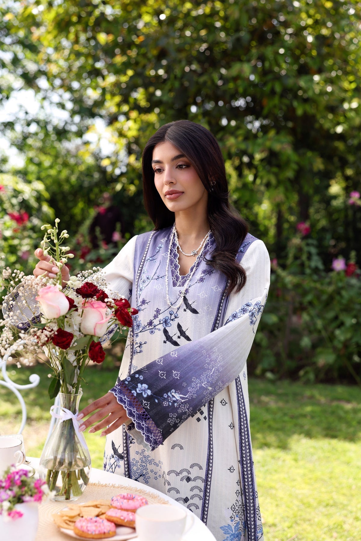 Sable Vogue | Sorae 26 | DAHLIA - Luxury Dress - available at Maria Faisal in UK and USA.
