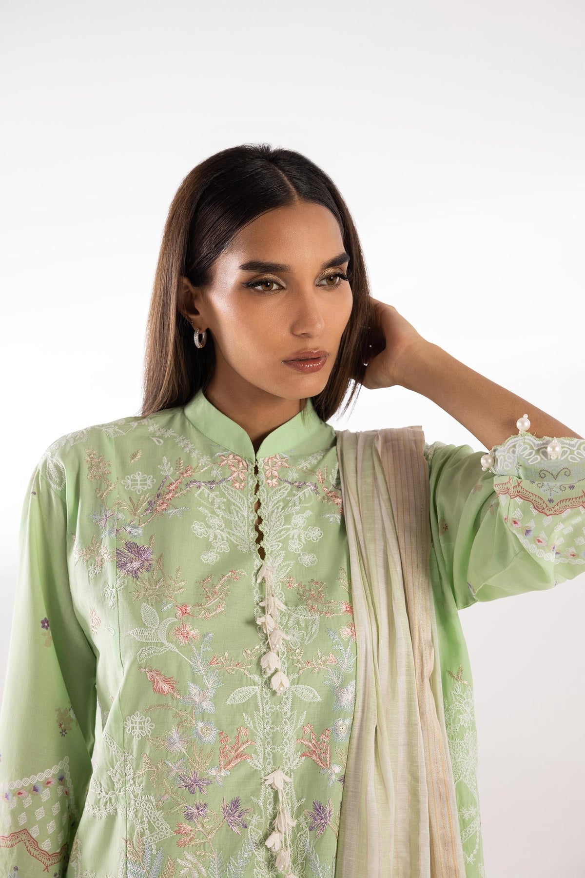 Sana Safinaz | Luxury Pret | Muzlin Lawn Suit SC26MUZ217AP3 - Dress - available at Maria Faisal in UK and USA.