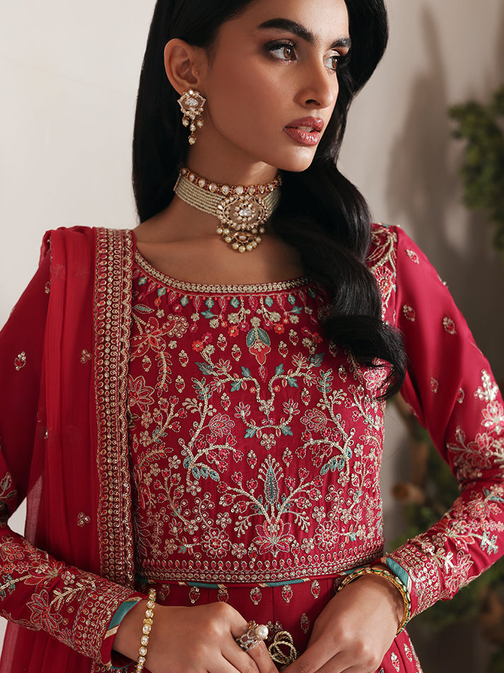 Gulaal | Serica Raw Silk | Serosia - Formal Dress - available at Maria Faisal in UK and USA.