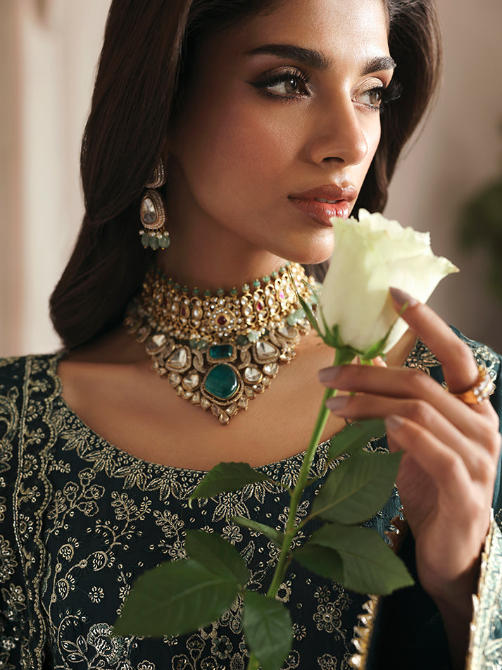 Gulaal | Serica Raw Silk | Seraphine - Formal Dress - available at Maria Faisal in UK and USA.