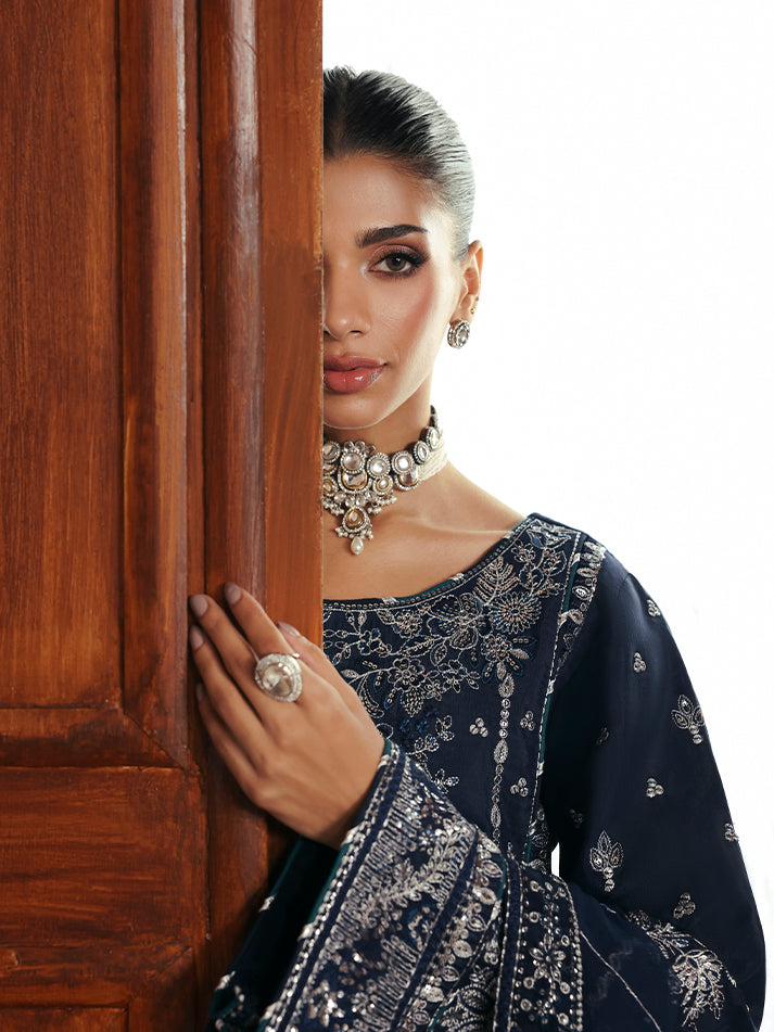 Gulaal | Serica Raw Silk | Saphira - Formal Dress - available at Maria Faisal in UK and USA.