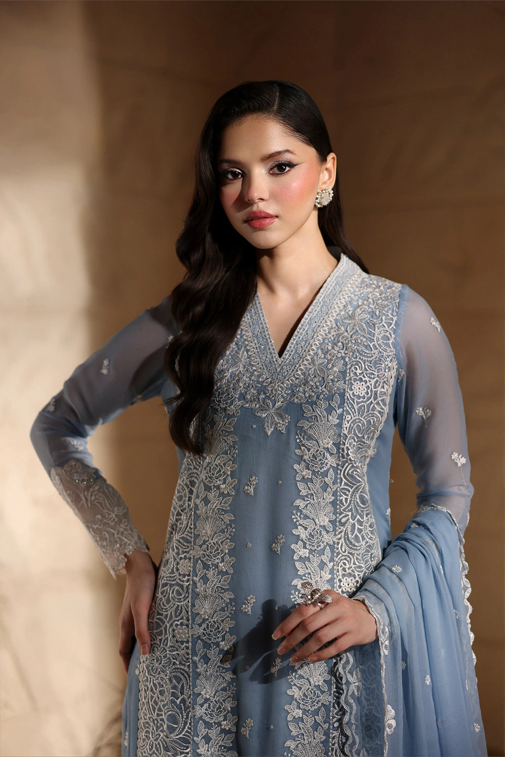 Azure | Luxe Formals | Serenite - Formal Dress - available at Maria Faisal in UK and USA.
