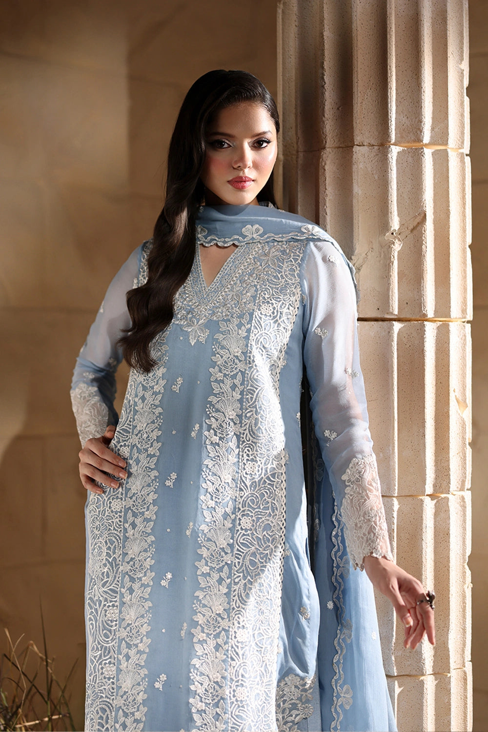 Azure | Luxe Formals | Serenite - Formal Dress - available at Maria Faisal in UK and USA.