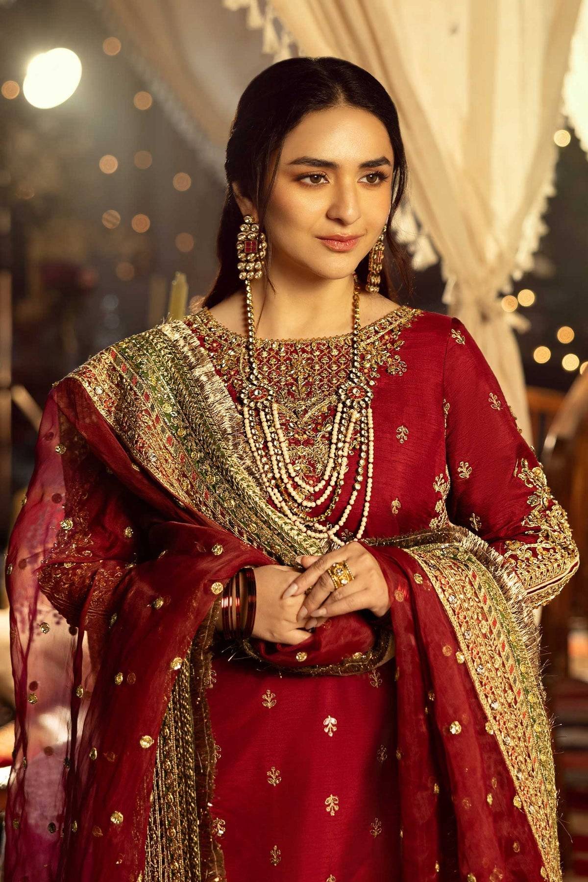 Maria B | Formal Wears | SF-EF25-01 by Maria Faisal - Registered Vendor of : Maria B - type : Ladies Clothes - 100% original wedding dresses