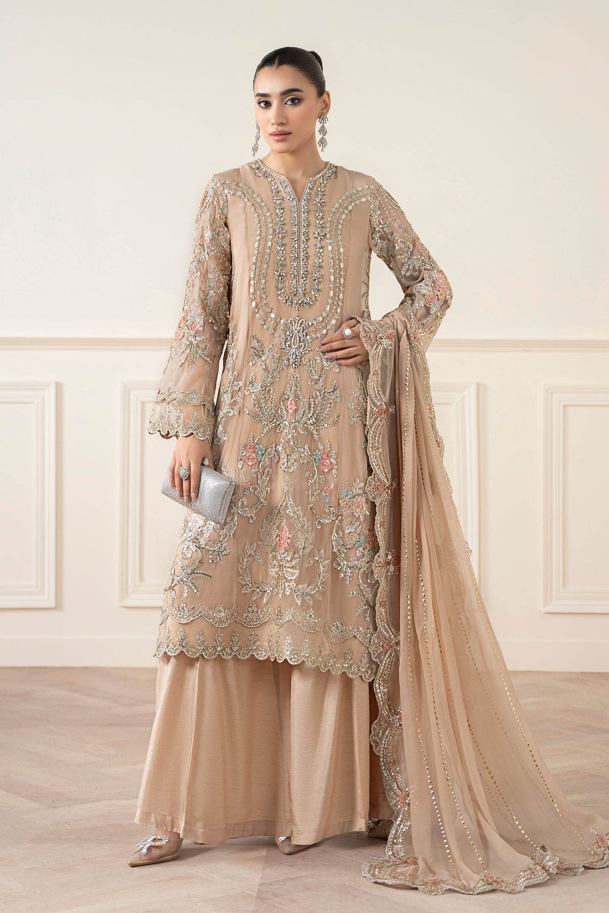 Maria B | Pre Fall 25 | Chiffon Suit 20 - Ladies Clothes - Maria Faisal
