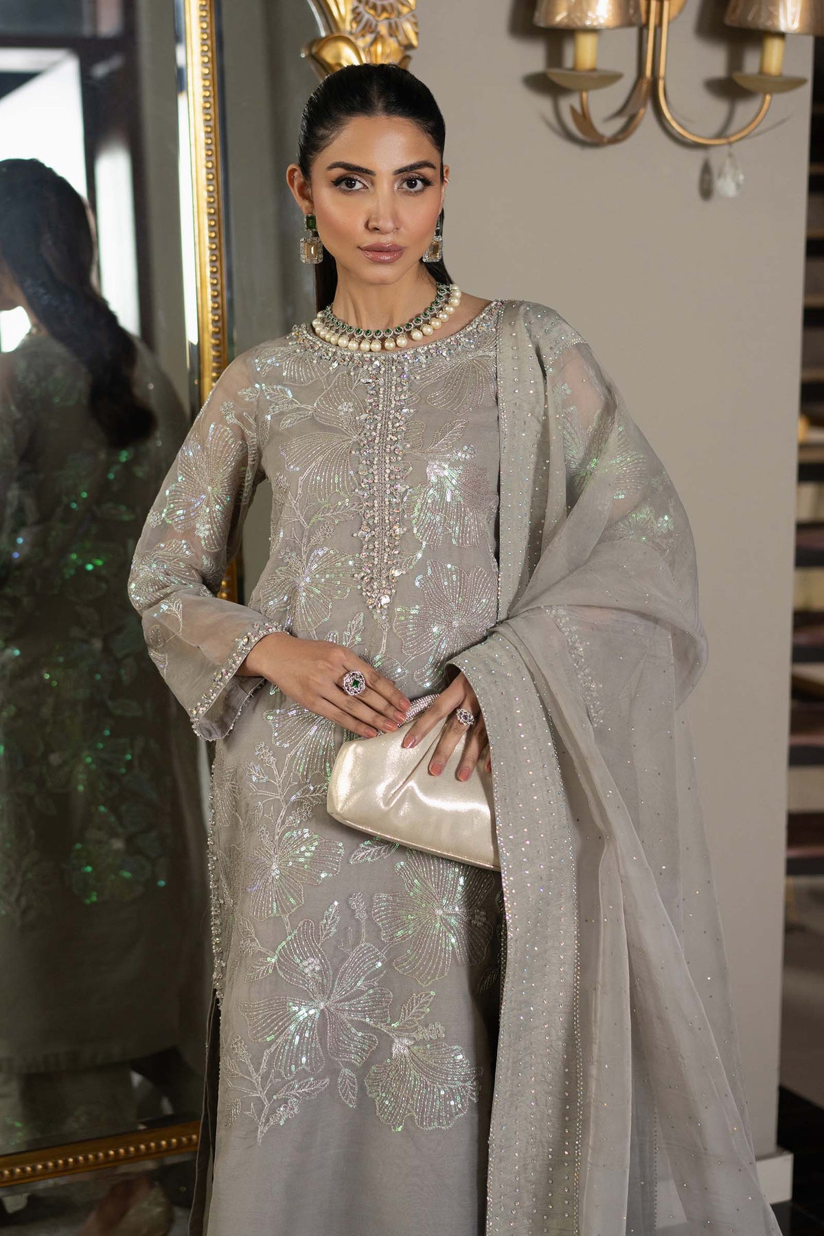 Maria B | Formal Wears | SF-EF25-15 by Maria Faisal - Registered Vendor of : Maria B - type : Ladies Clothes - 100% original wedding dresses