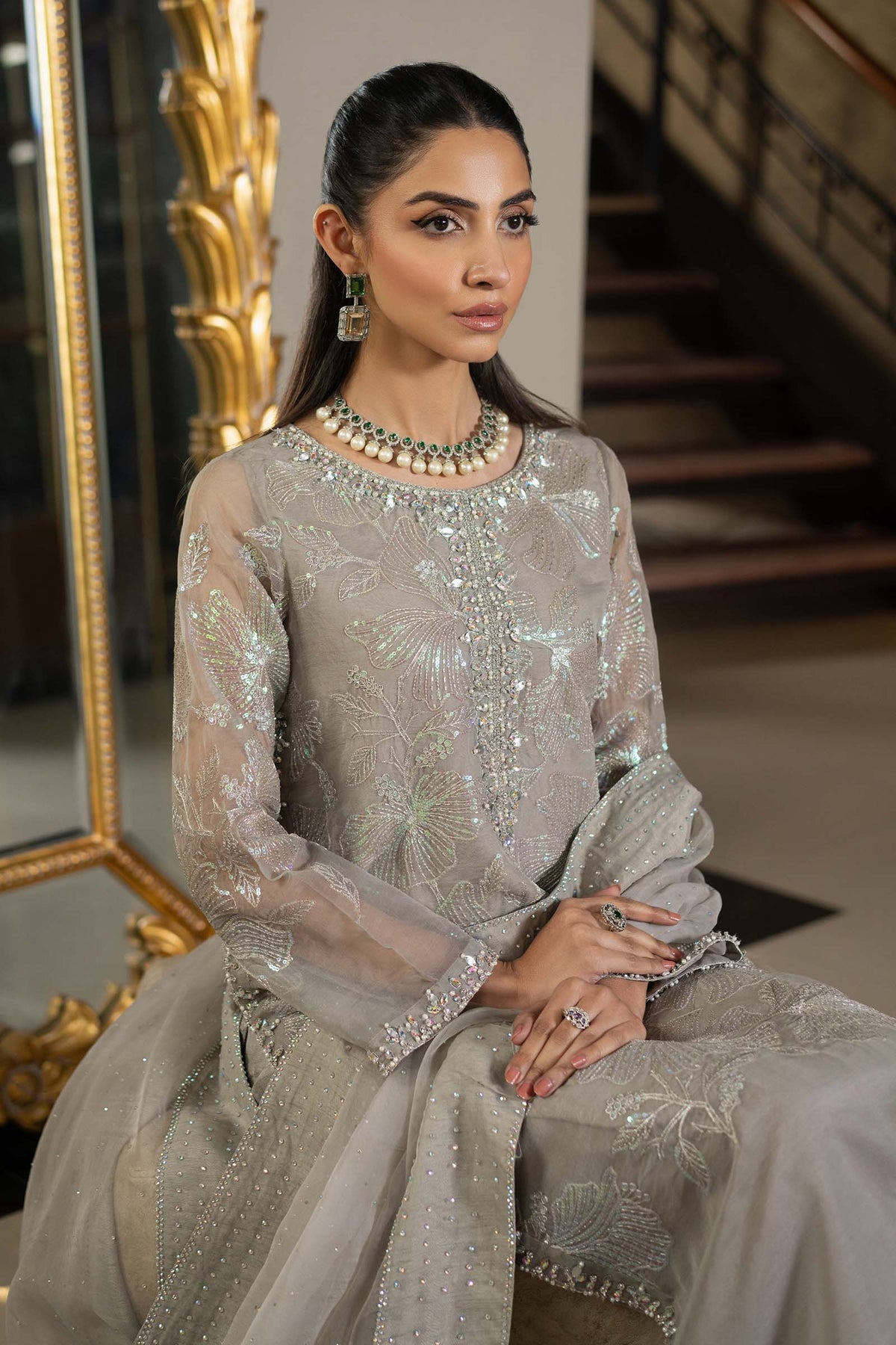 Maria B | Formal Wears | SF-EF25-15 by Maria Faisal - Registered Vendor of : Maria B - type : Ladies Clothes - 100% original wedding dresses