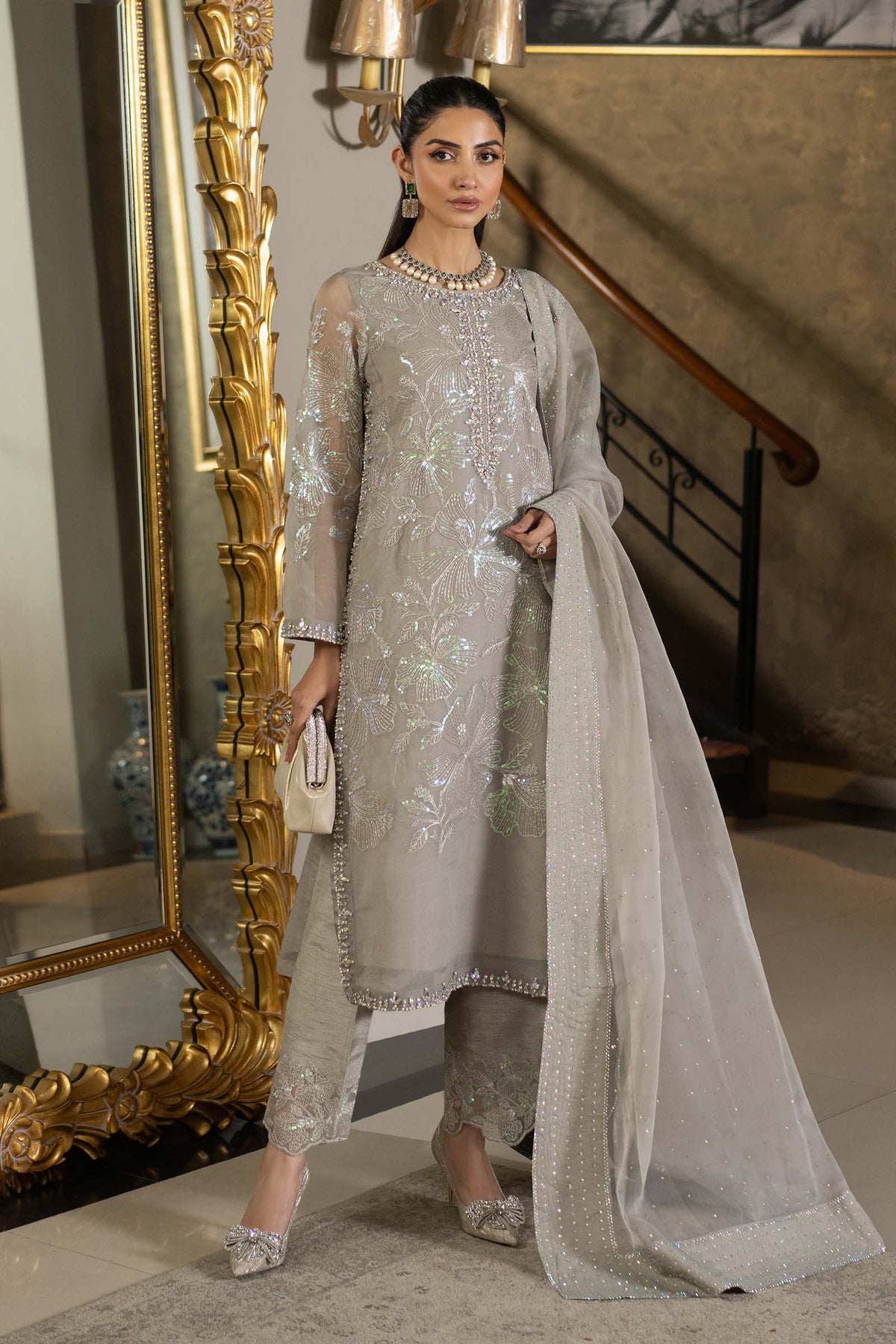 Maria B | Formal Wears | SF-EF25-15 by Maria Faisal - Registered Vendor of : Maria B - type : Ladies Clothes - 100% original wedding dresses