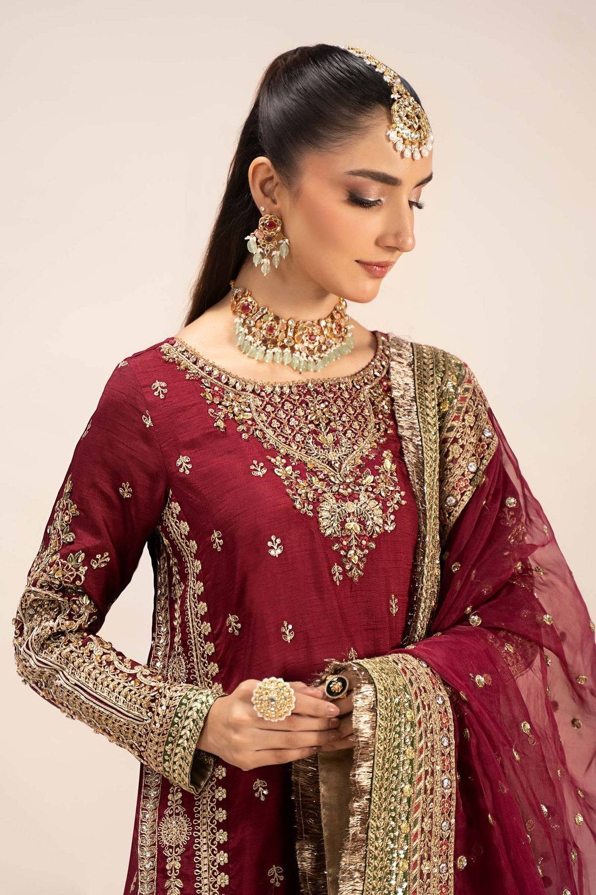 Maria B | Formal Wears | SF-EF25-01 by Maria Faisal - Registered Vendor of : Maria B - type : Ladies Clothes - 100% original wedding dresses