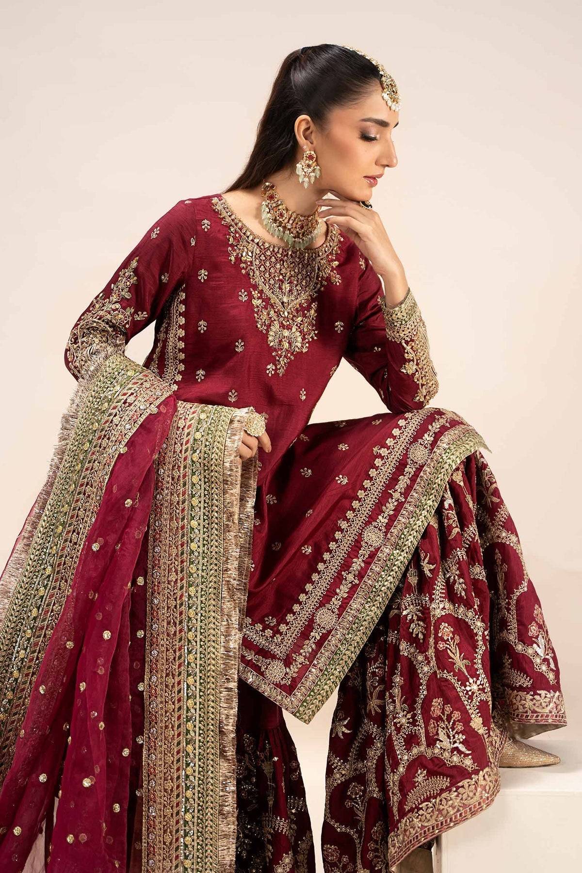 Maria B | Formal Wears | SF-EF25-01 by Maria Faisal - Registered Vendor of : Maria B - type : Ladies Clothes - 100% original wedding dresses