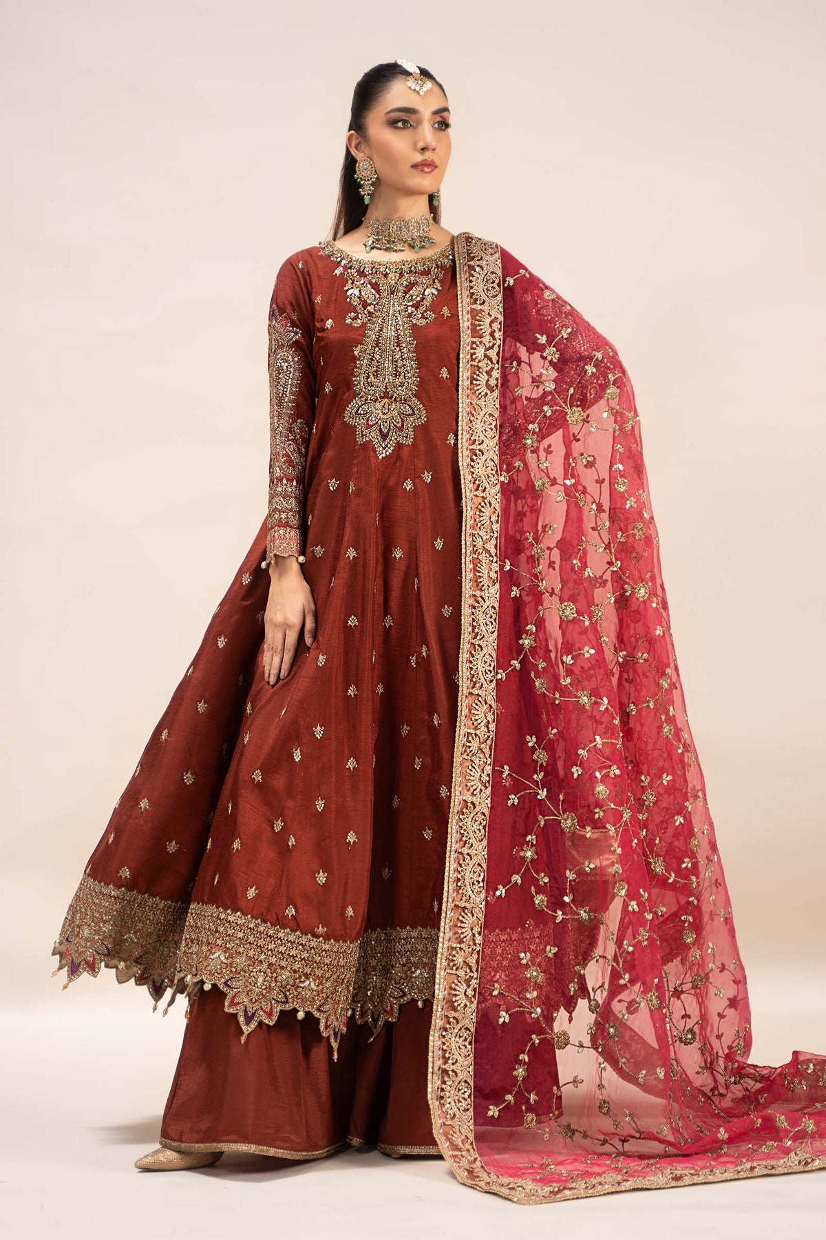 Maria B | Formal Wears | SF-EF25-02 by Maria Faisal - Registered Vendor of : Maria B - type : Ladies Clothes - 100% original wedding dresses