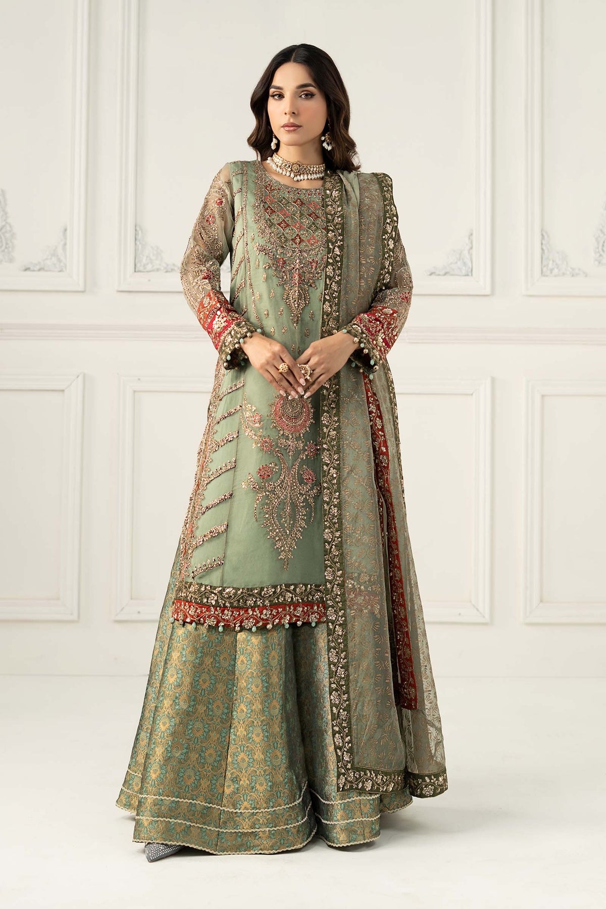 Maria B | Formal Wears | SF-EF25-28 by Maria Faisal - Registered Vendor of : Maria B - type : Ladies Clothes - 100% original wedding dresses