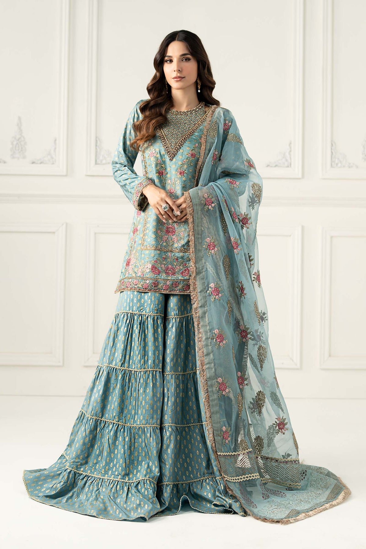 Maria B | Formal Wears | SF-EF25-31 by Maria Faisal - Registered Vendor of : Maria B - type : Ladies Clothes - 100% original wedding dresses