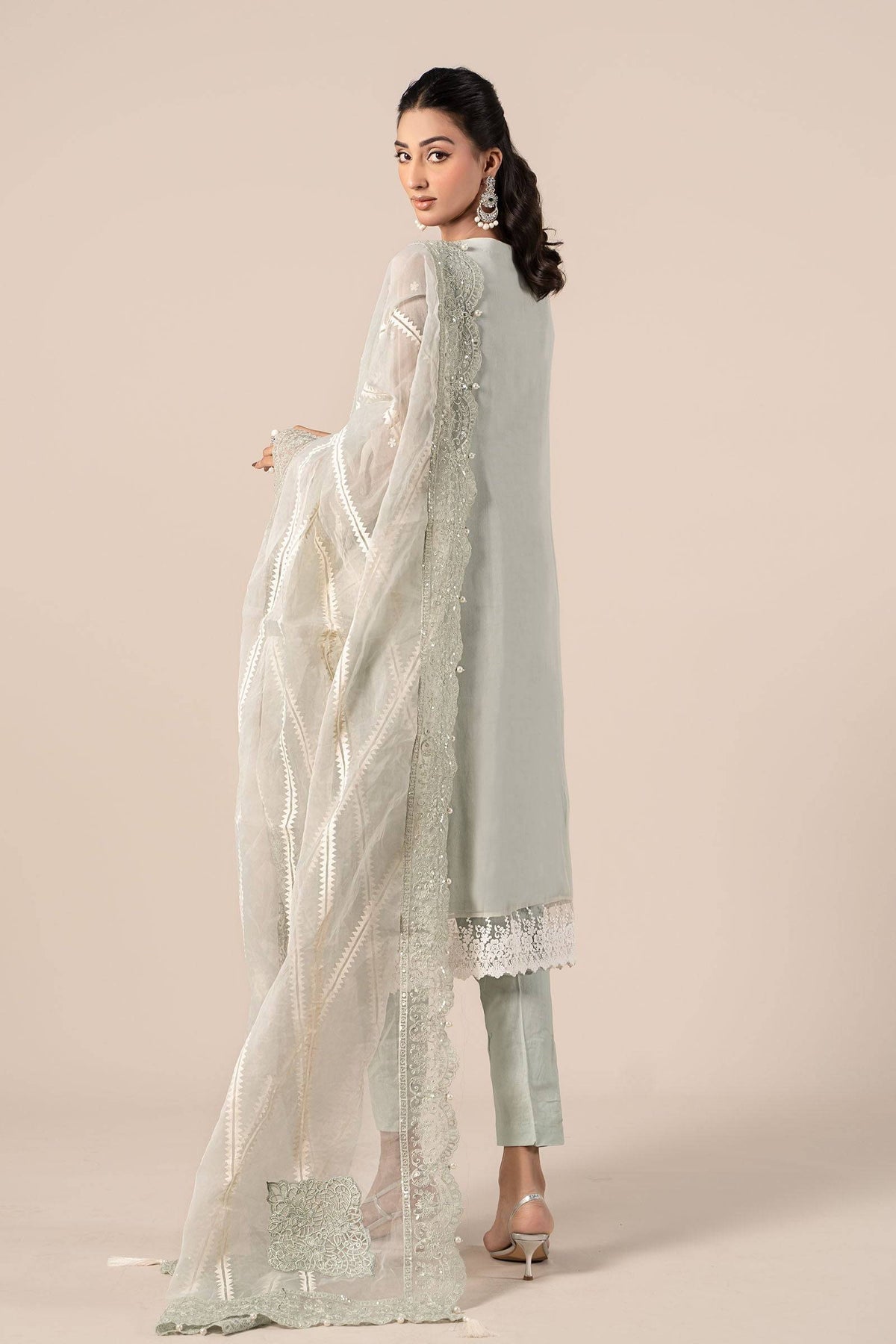 Maira B | Ready to Wear | SF-EF25-34 Ice Blue by Maria Faisal - Registered Vendor of : Maria B - type : Wedding Dress - 100% original wedding dresses