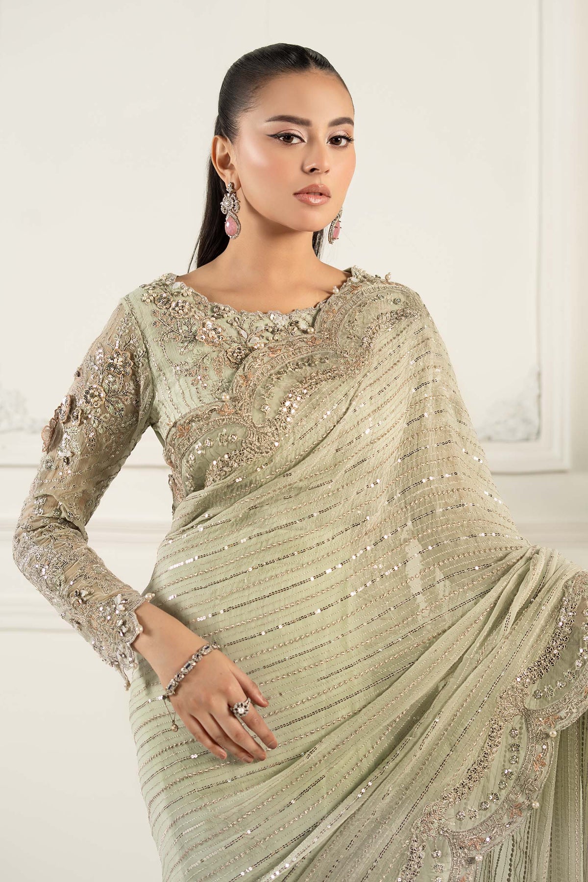 Maria B | Formal Wears | SF-EF25-38 by Maria Faisal - Registered Vendor of : Maria B - type : Ladies Clothes - 100% original wedding dresses