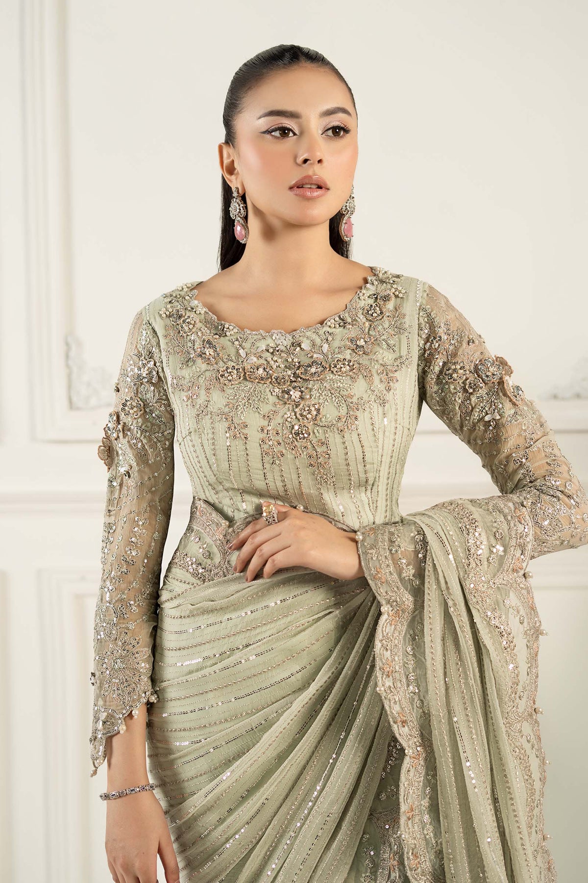 Maria B | Formal Wears | SF-EF25-38 by Maria Faisal - Registered Vendor of : Maria B - type : Ladies Clothes - 100% original wedding dresses