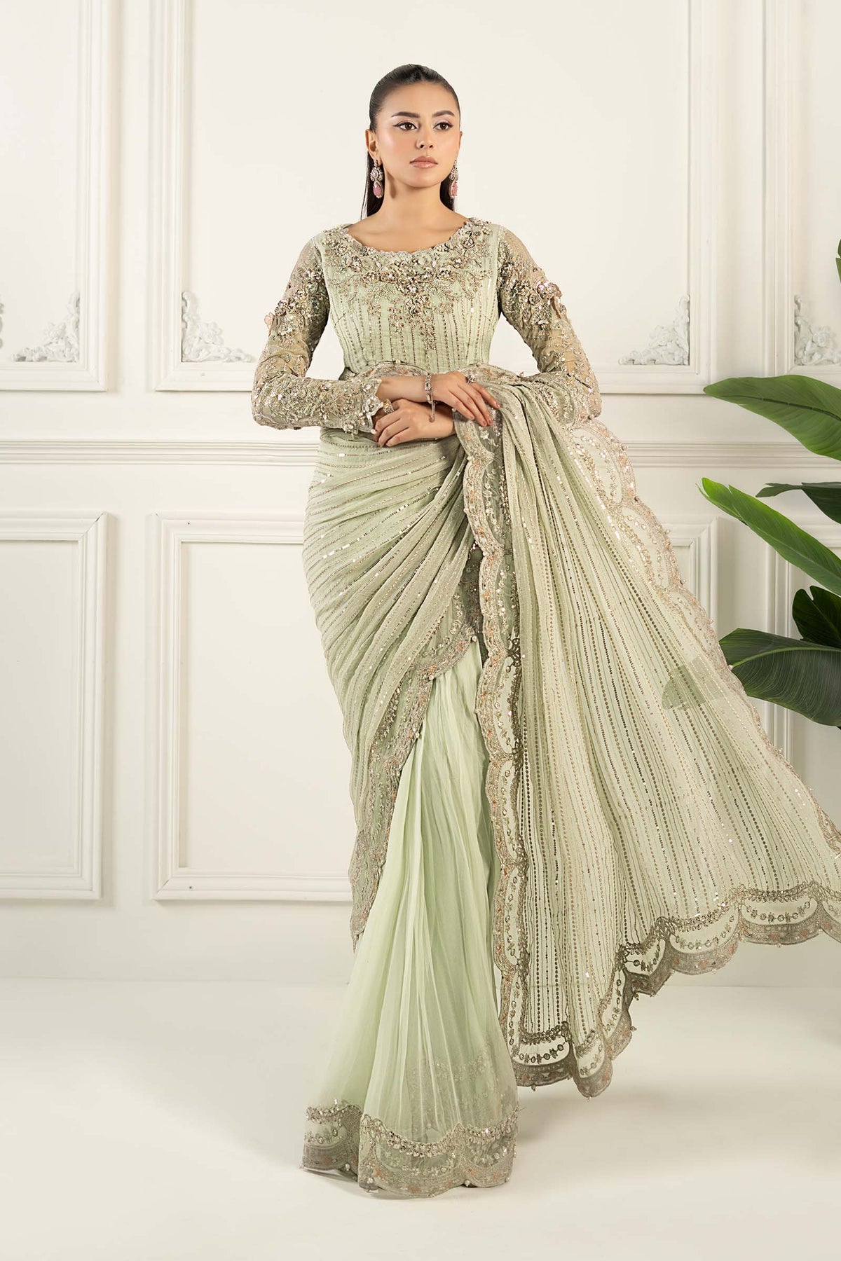 Maria B | Formal Wears | SF-EF25-38 by Maria Faisal - Registered Vendor of : Maria B - type : Ladies Clothes - 100% original wedding dresses