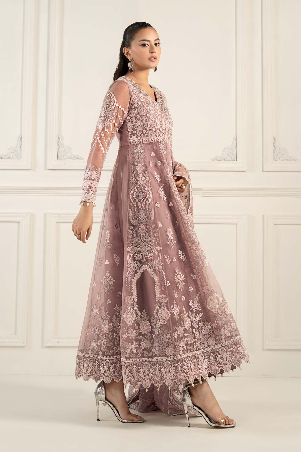 Maira B | Ready to Wear | SF-EF25-44 Lilac by Maria Faisal - Registered Vendor of : Maria B - type : Wedding Dress - 100% original wedding dresses