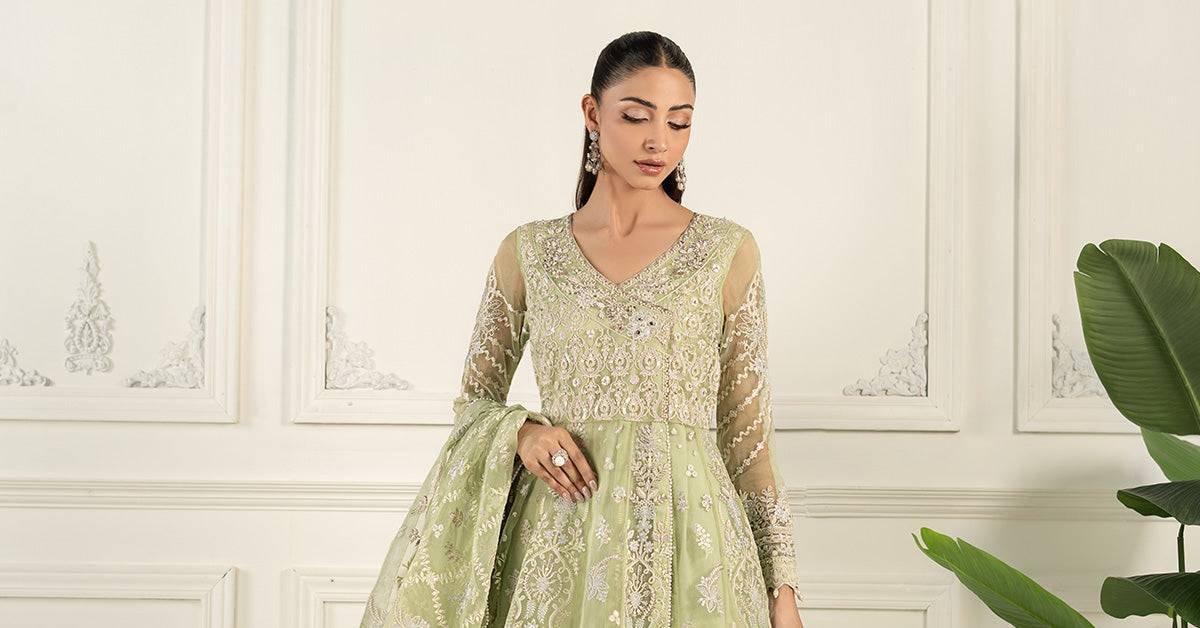 Maria B | Formal Wears | SF-EF25-44 by Maria Faisal - Registered Vendor of : Maria B - type : Ladies Clothes - 100% original wedding dresses