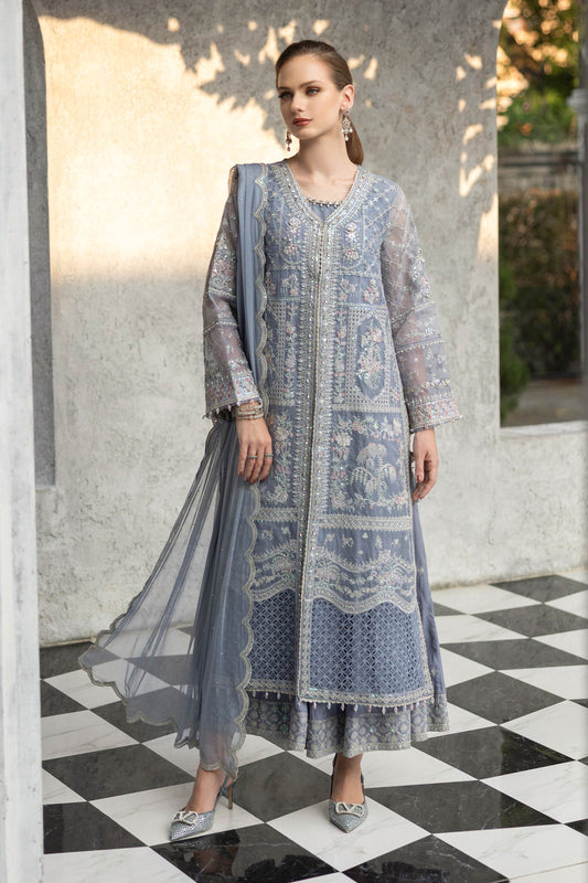 Maria B | Eid Collection 2026 | Sf-Ef26-05 Sky Blue 1 - Luxury Dress - available at Maria Faisal in UK and USA.