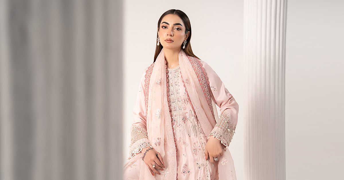 Maria B | Eid Collection 2026 | Sf-Ef26-20 Pink - Luxury Dress - available at Maria Faisal in UK and USA.