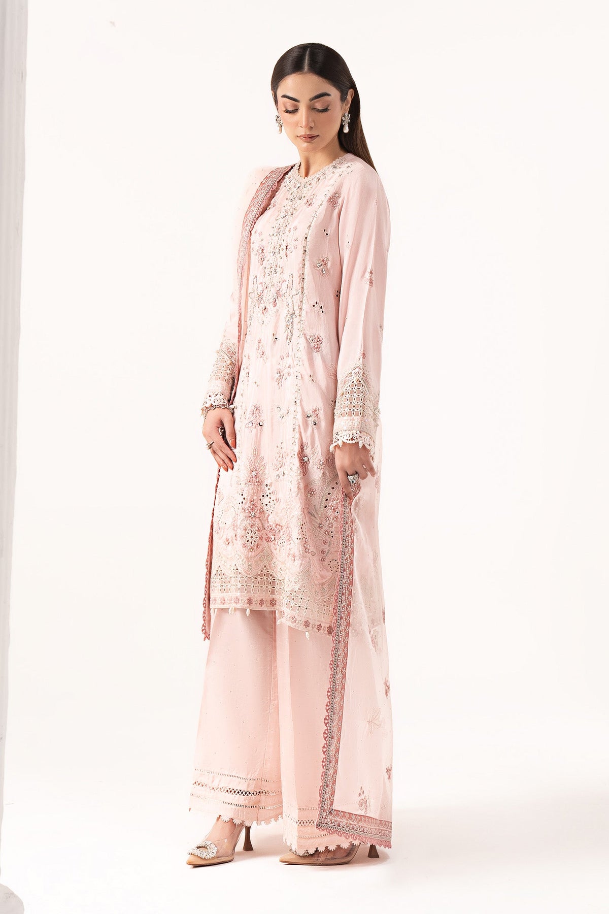 Maria B | Eid Collection 2026 | Sf-Ef26-20 Pink - Luxury Dress - available at Maria Faisal in UK and USA.