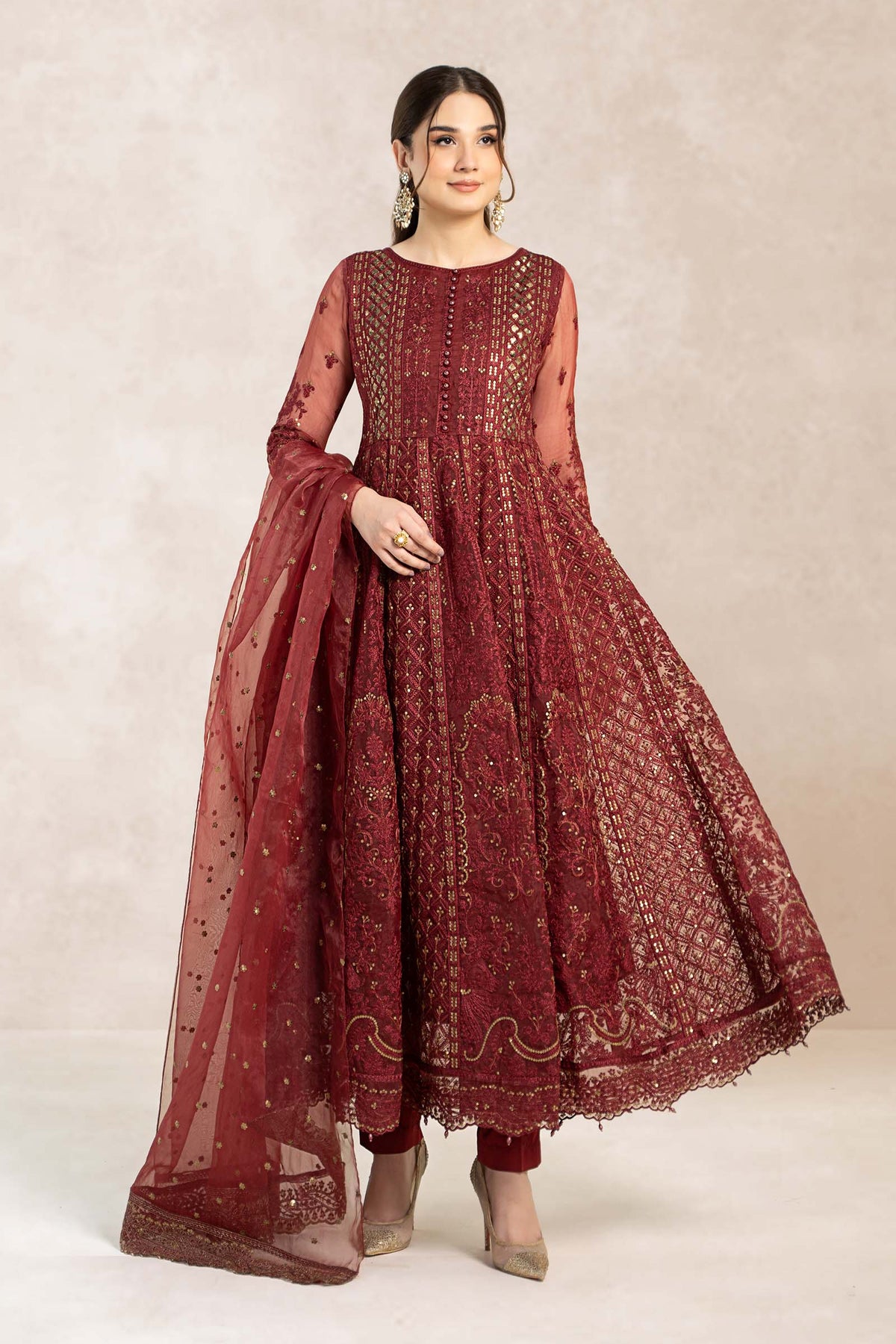 Maira B | Ready to Wear | SF-EF22-01R1 by Maria Faisal - Registered Vendor of : Maria B - type : Wedding Dress - 100% original wedding dresses