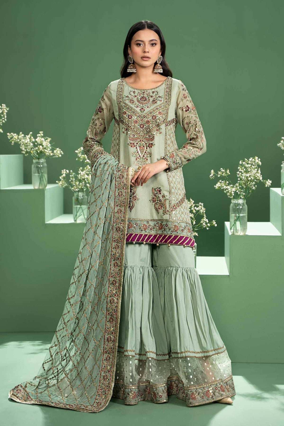Maria b | Formal Wears | SF-W24-45 - Wedding Dress - Maria Faisal