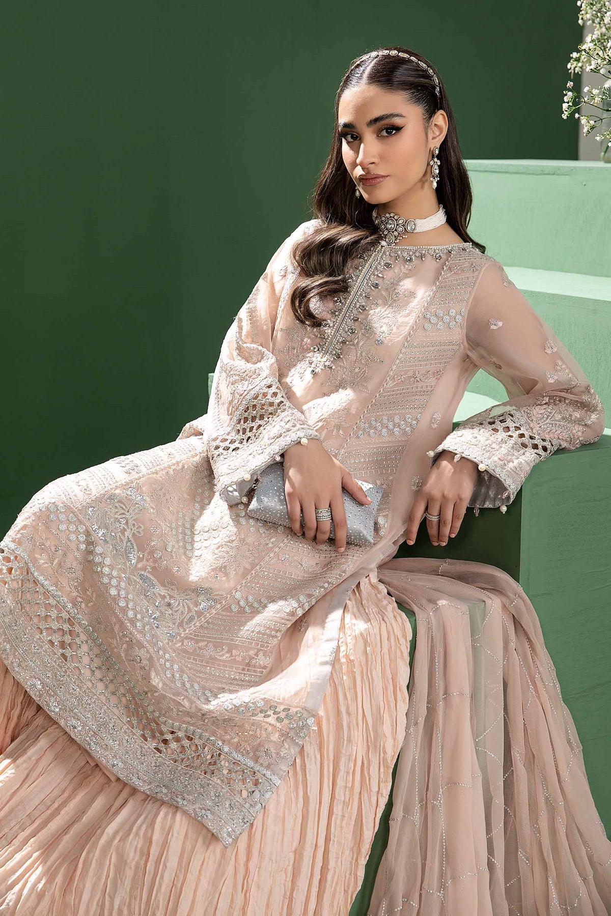 Maira B | Ready to Wear | SF-W24-18 by Maria Faisal - Registered Vendor of : Maria B - type : Wedding Dress - 100% original wedding dresses