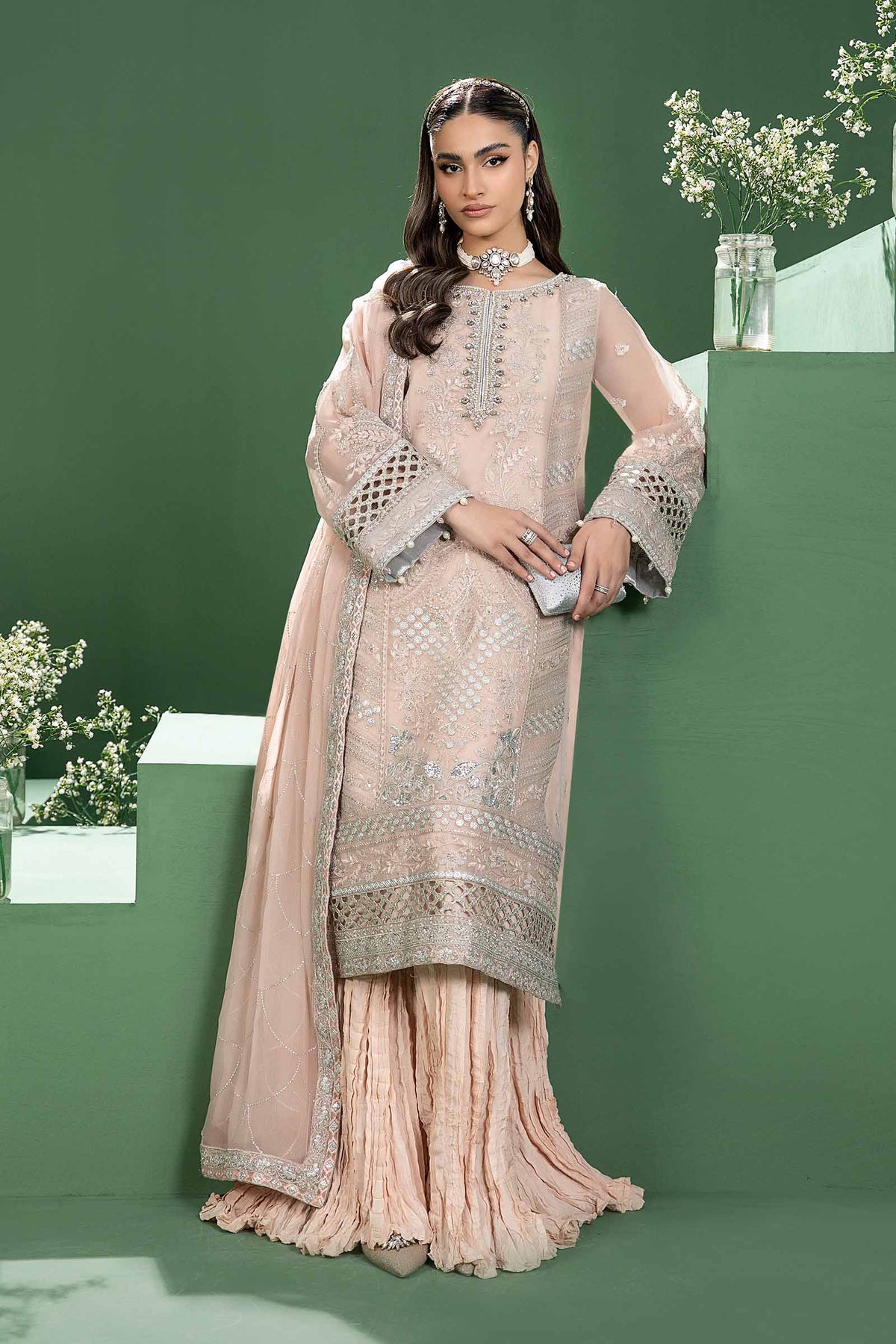 Maira B | Ready to Wear | SF-W24-18 by Maria Faisal - Registered Vendor of : Maria B - type : Wedding Dress - 100% original wedding dresses