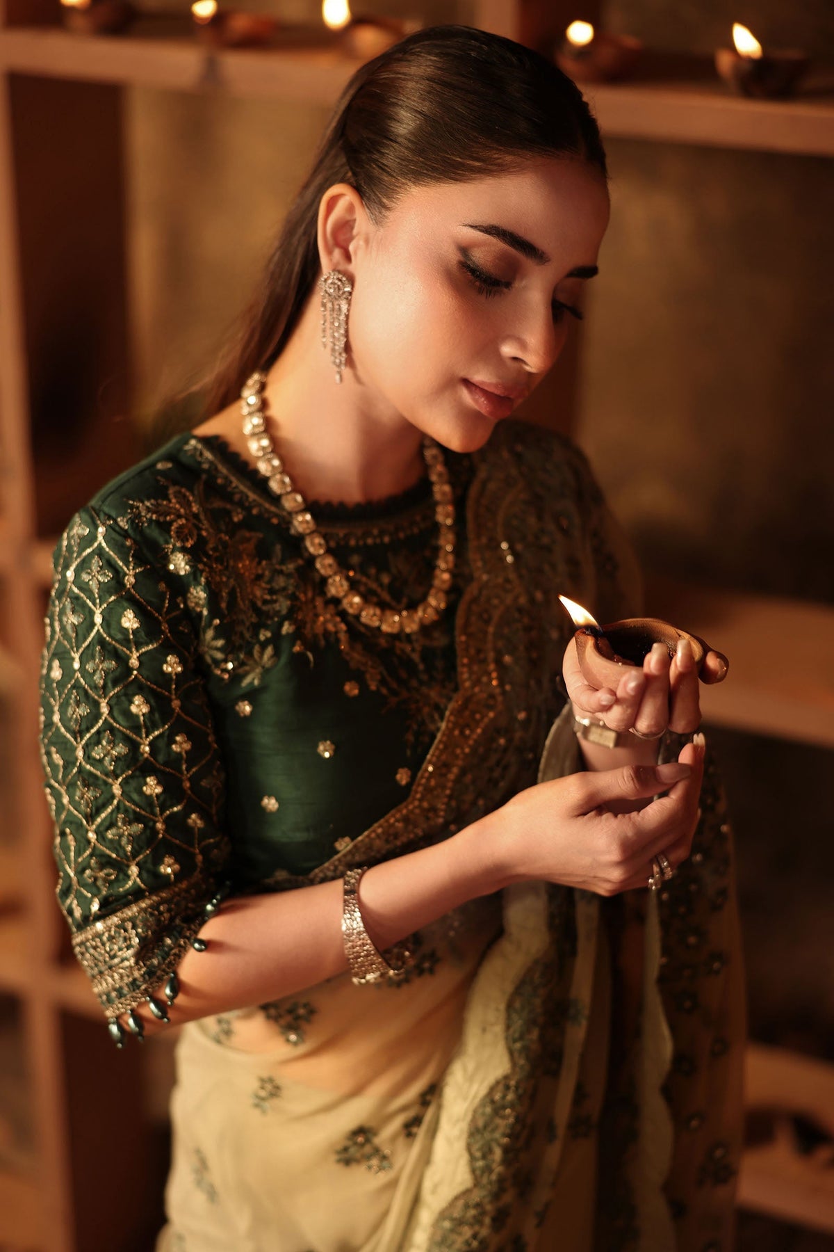 Maria B | Shehnai Luxury Formals | SF-W25-36 - Wedding Dress - available at Maria Faisal in UK and USA.