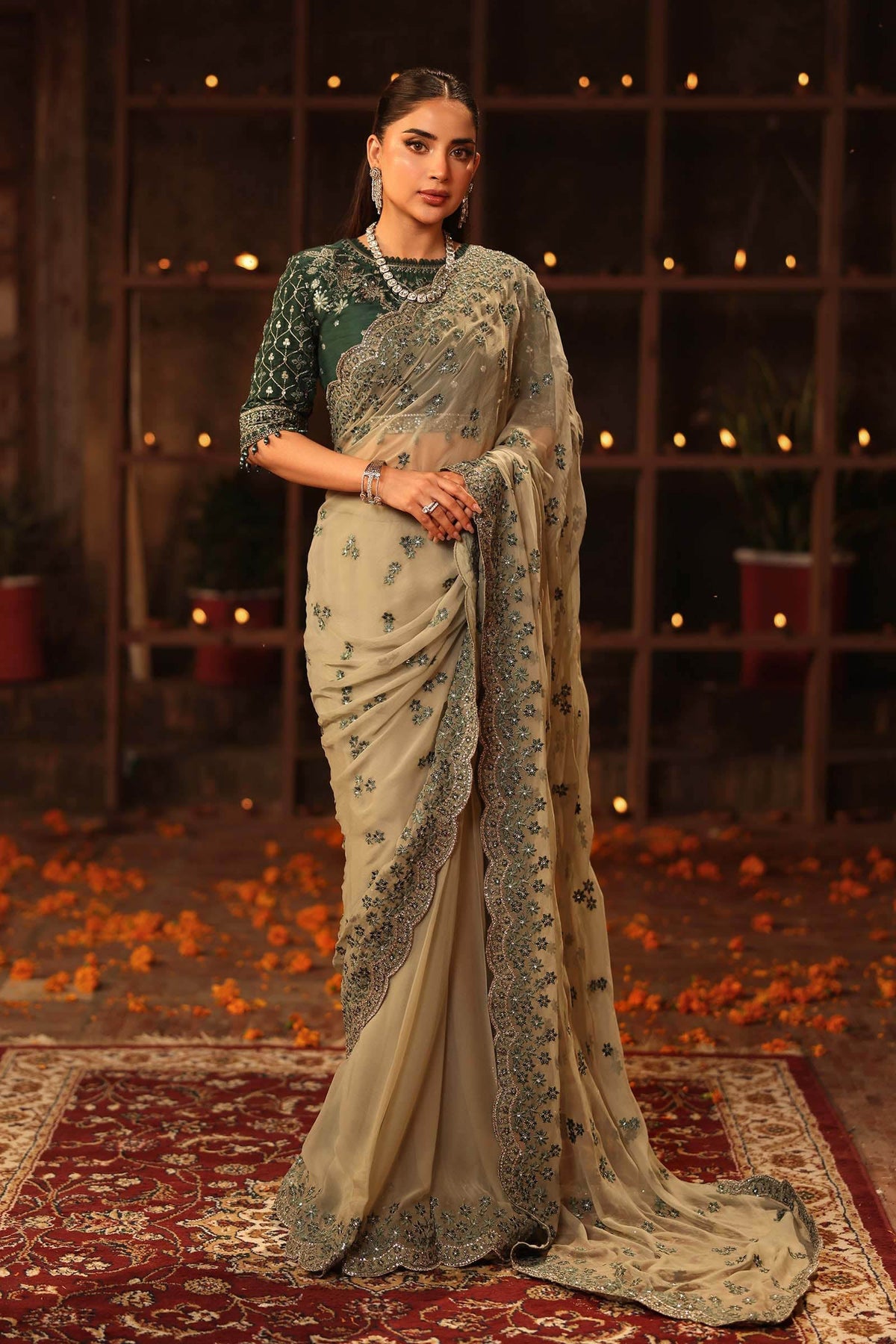Maria B | Shehnai Luxury Formals | SF-W25-36 - Wedding Dress - available at Maria Faisal in UK and USA.