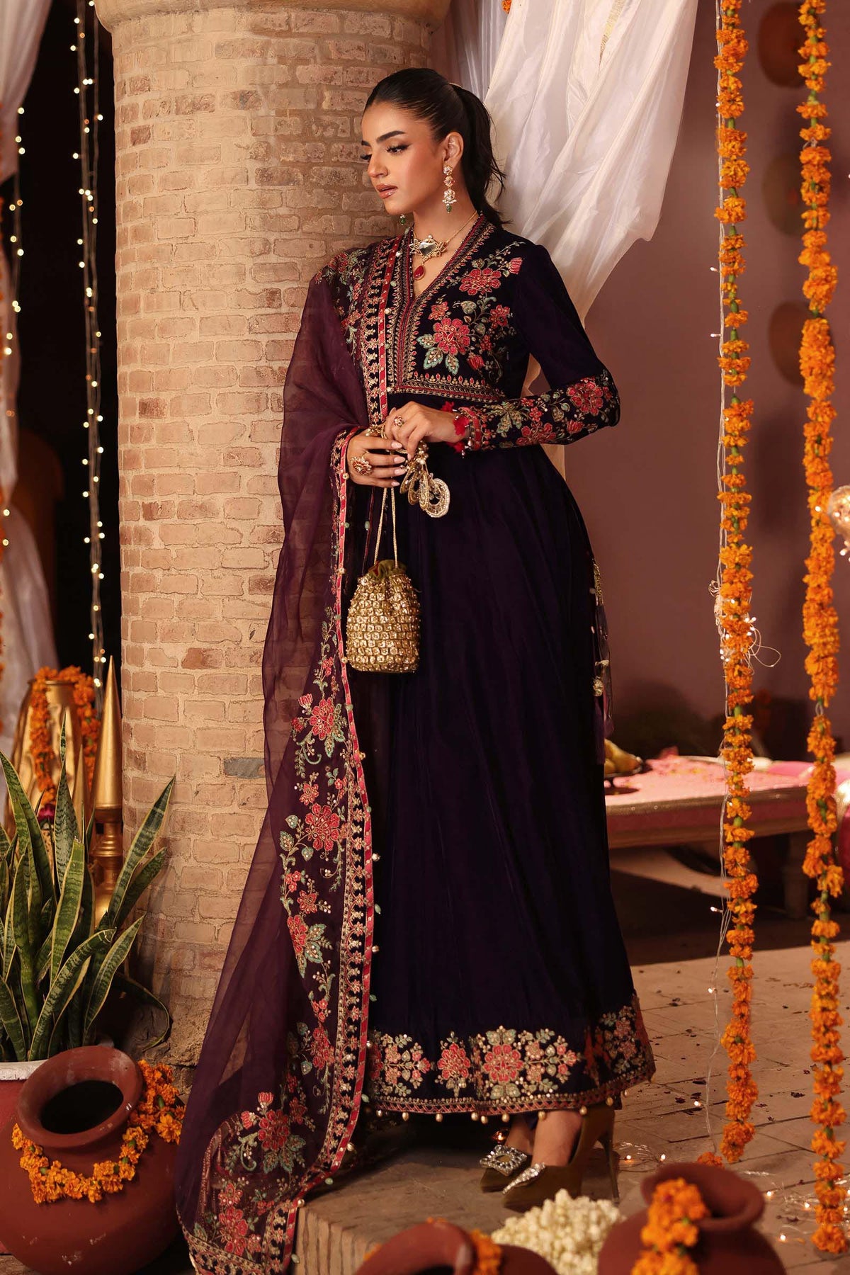 Maria B | Shehnai Luxury Formals | SF-W25-59 - Wedding Dress - available at Maria Faisal in UK and USA.