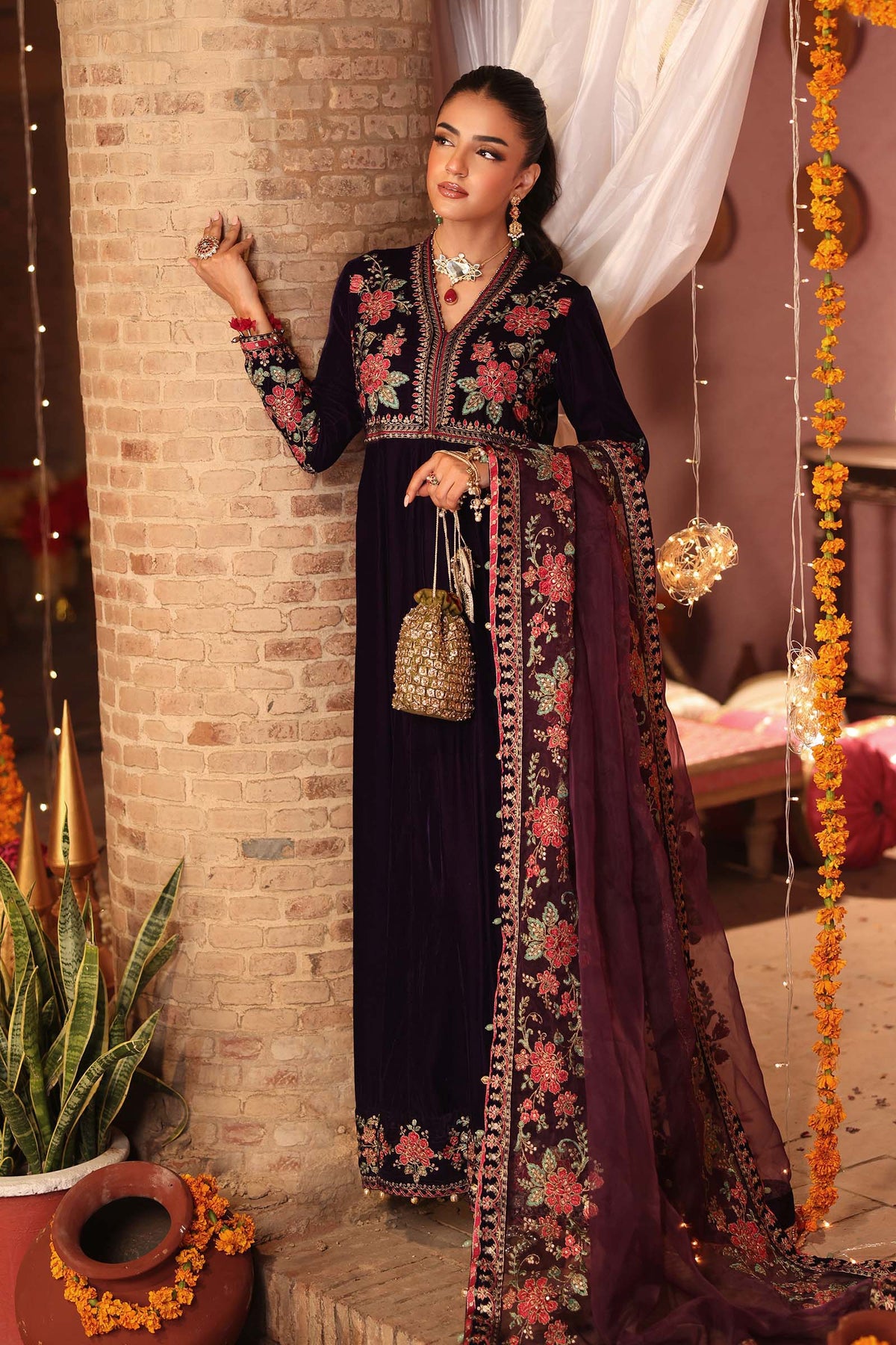 Maria B | Shehnai Luxury Formals | SF-W25-59 - Wedding Dress - available at Maria Faisal in UK and USA.