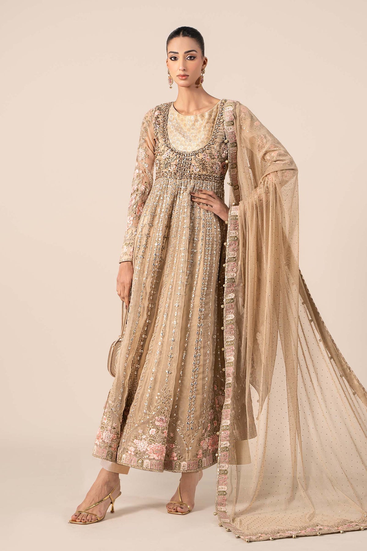 Maira B | Ready to Wear | SF-EF25-43 Coffee by Maria Faisal - Registered Vendor of : Maria B - type : Wedding Dress - 100% original wedding dresses